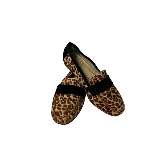 Vince Camuto Elroy Womens Size 6.5M Loafer Cow Hair Leopard Print Slip On Rck - Picture 1 of 10